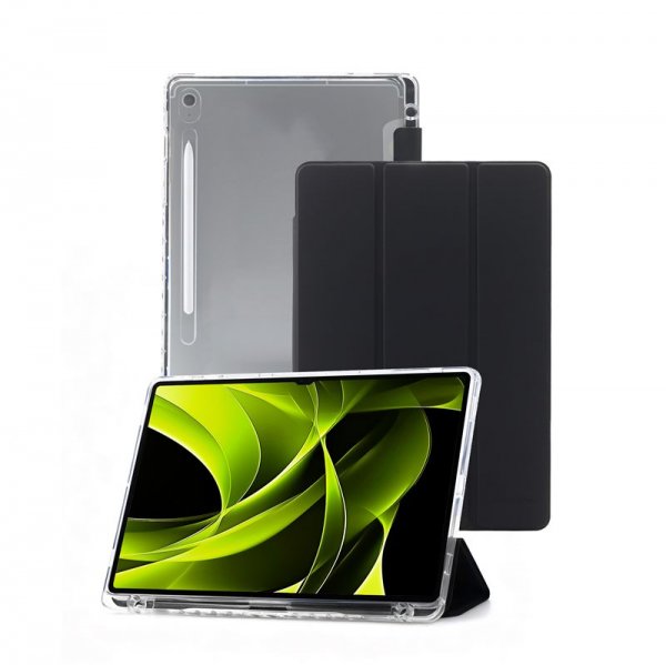 Mobile Origin Samsung Galaxy Tab S10 FE Plus Kotelo Easy Tablet Case Läpinäkyvä Musta