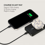 Burga Powerbank MagSafe 5000 mAh Derby Race Metallinharmaa