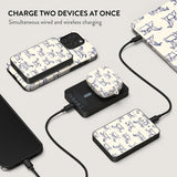 Burga Powerbank MagSafe 5000 mAh Derby Race Metallinharmaa
