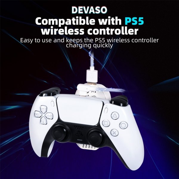 Devaso PlayStation 5 -ohjaimen virtapankki 6000 mAh