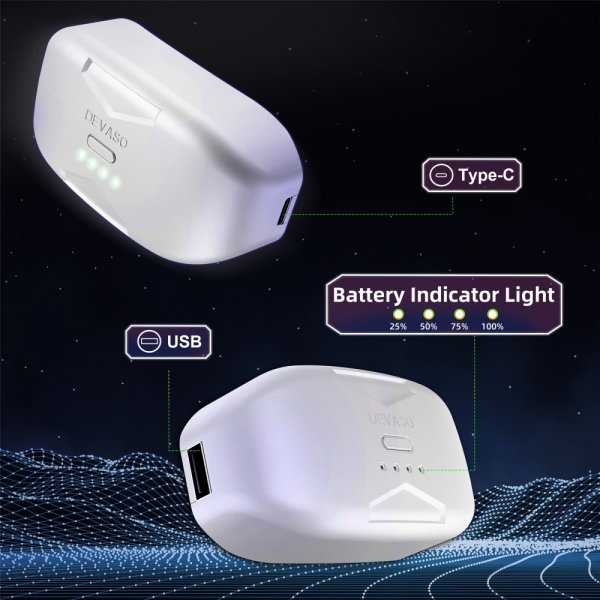 Devaso PlayStation 5 -ohjaimen virtapankki 6000 mAh