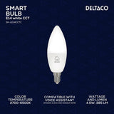 Deltaco Smart Home Himmennettävä LED-lamppu E14 WiFi 4.5W