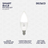 Deltaco Smart Home Himmennettävä LED-lamppu E14 WiFi 4.5W