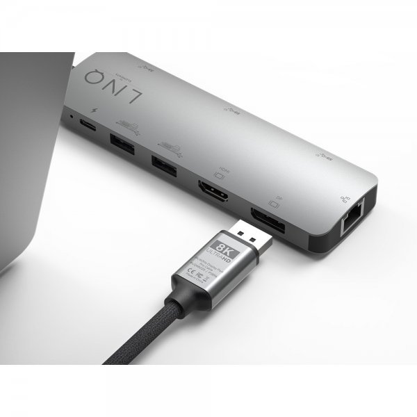 LINQ by Elements DisplayPort 8K/60Hz -kaapeli, 2 m