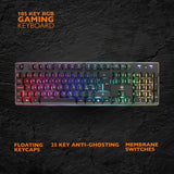 Deltaco Gaming DK220 -pelinäppäimistö, kalvokytkimet, RGB, musta