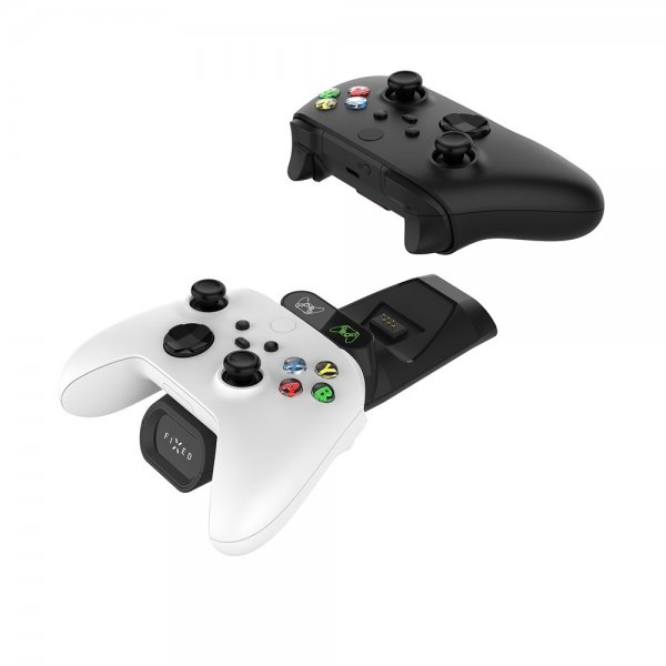 Kiinteä kaksoislataustelakka Xbox Series S-, X- ja One-ohjaimille, musta