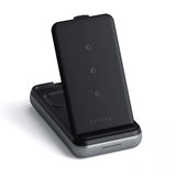 Satechi Duo Wireless Charger Power Stand avaruusharmaa