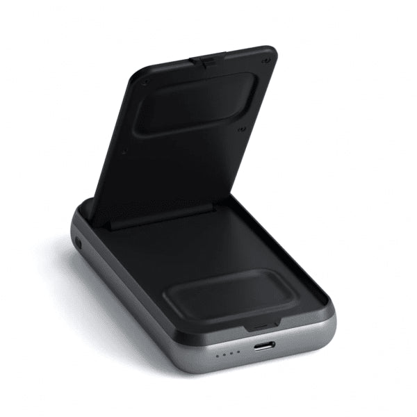 Satechi Duo Wireless Charger Power Stand avaruusharmaa