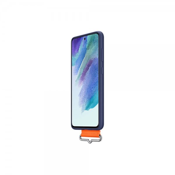 Samsung Original Galaxy S21 FE Silicone Cover with Strap, sininen