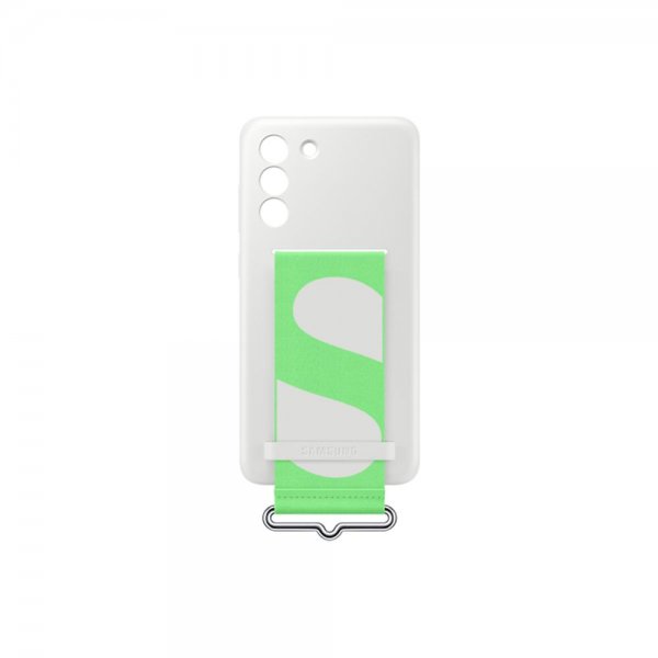 Samsung Original Galaxy S21 FE -silikonisuojakuori hihnalla, valkoinen