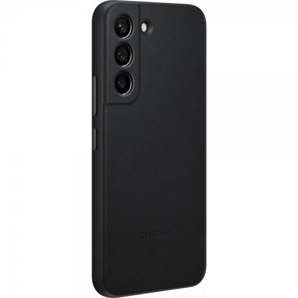 Samsung Original Galaxy S22 Plus Suojakuori Nahka Musta