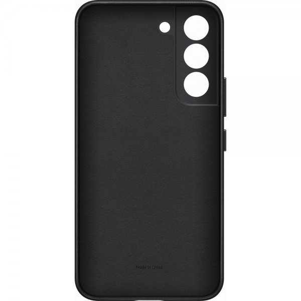 Samsung Original Galaxy S22 Plus Suojakuori Nahka Musta