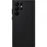 Samsung Alkuperäinen Galaxy S22 Ultra Suojakuori Nahka Musta