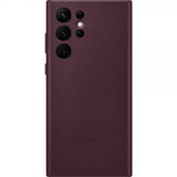 Samsung alkuperäinen Galaxy S22 Ultra Leather Cover -nahkakotelo, burgundi