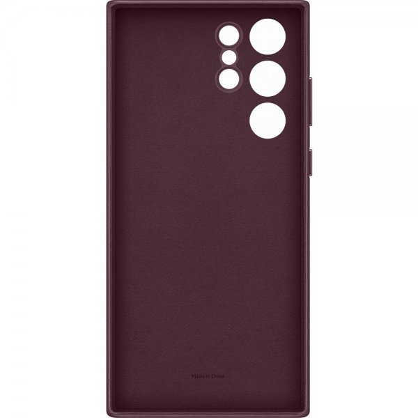 Samsung alkuperäinen Galaxy S22 Ultra Leather Cover -nahkakotelo, burgundi