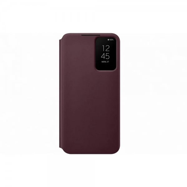 Samsung Original Galaxy S22 Plus -suojakotelo Smart Clear View Cover, burgundi