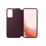 Samsung Original Galaxy S22 Plus -suojakotelo Smart Clear View Cover, burgundi