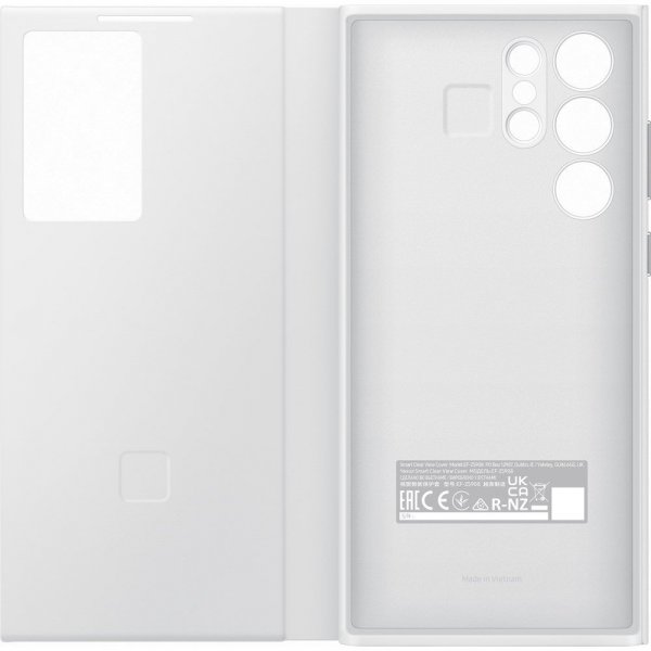 Samsung alkuperäinen Galaxy S22 Ultra -suojakuori, Smart Clear View Cover, valkoinen