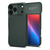 Spigen iPhone 17 Pro -kuori Optik Armor MagFit Abyss Green