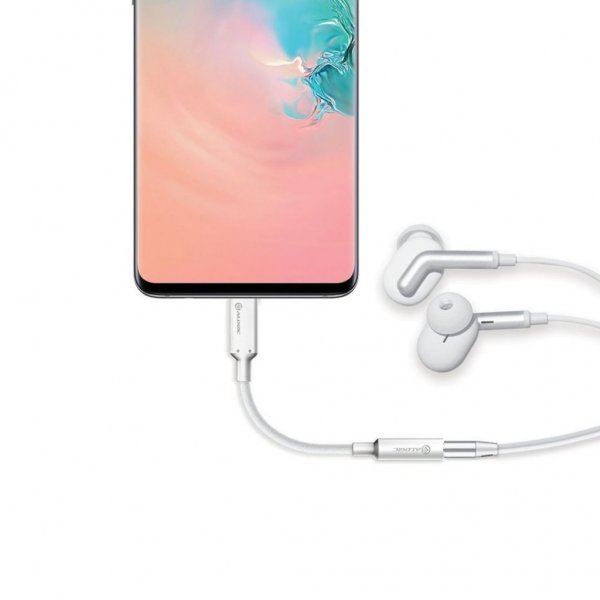 ALOGIC Elements Pro 10 cm USB-C–3,5 mm audiomuunnin, valkoinen