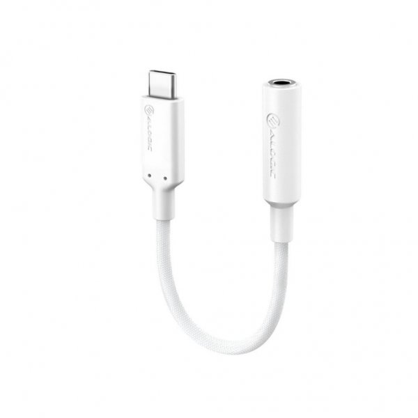 ALOGIC Elements Pro 10 cm USB-C–3,5 mm audiomuunnin, valkoinen