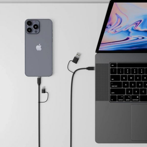 ALOGIC Kaapeli Elements 4-IN-1 1,5m Musta