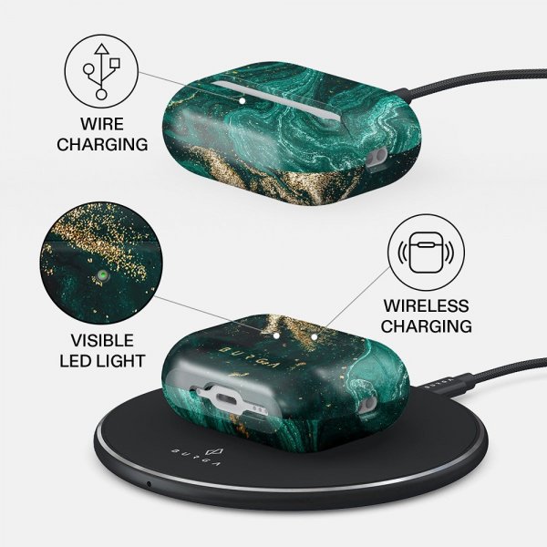 Burga AirPods Pro 3 Suojakuori Design Emerald Pool