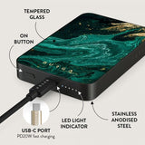 Burga Powerbank MagSafe 5000 mAh Emerald Pool Metallinharmaa