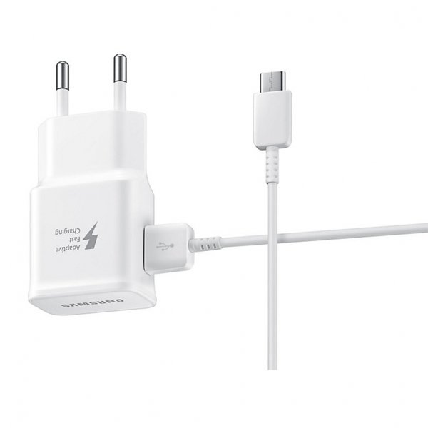 Samsung EP-TA20EWE -lataussovitin + USB Type-C -kaapeli 1,2 m, valkoinen