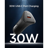 Spigen Essential autonlaturi 30W USB-C, musta