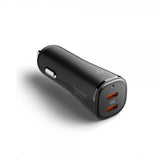 Spigen Essential -autolaturi 50W 2xUSB-C Musta