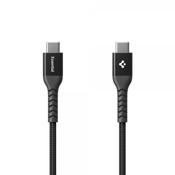 Spigen Essential -kaapeli kangas USB-C/USB-C 100W 1m musta