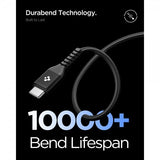Spigen Essential -kaapeli kangas USB-C/USB-C 100W 1m musta