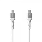 Spigen Essential Kabel Fabric USB-C/USB-C 100W 1m Valkoinen