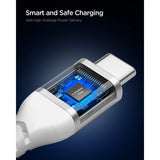 Spigen Essential Kabel Fabric USB-C/USB-C 100W 1m Valkoinen