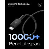 Spigen Essential USB-C–USB-C 100W 1m -kaapeli, musta