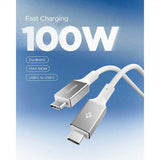 Spigen Essential -kaapeli USB-C-USB-C 100W 1m, valkoinen