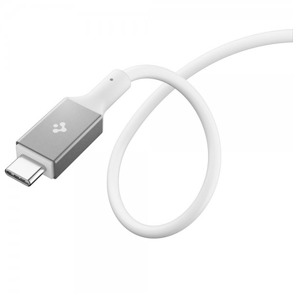 Spigen Essential -kaapeli USB-C-USB-C 100W 1m, valkoinen