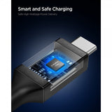 Spigen Essential -kaapeli USB-C–USB-C 100W 2m, musta