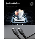 Spigen Essential -kaapeli USB-C–USB-C 100W 2m, musta