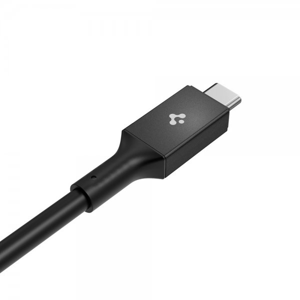 Spigen Essential -kaapeli USB-C–USB-C 100W 2m, musta