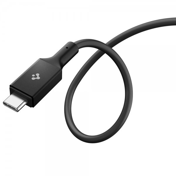 Spigen Essential -kaapeli USB-C–USB-C 100W 2m, musta