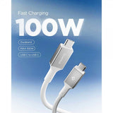 Spigen Essential USB-C–USB-C 100 W 2 m kaapeli, valkoinen