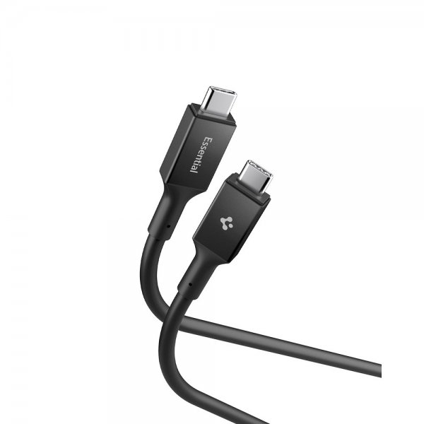 Spigen Essential -kaapeli USB-C–USB-C 240W 1.2m Musta