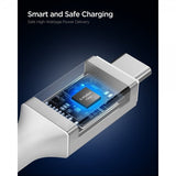 Spigen Essential USB-C–USB-C 240W -kaapeli, 1,2 m, valkoinen