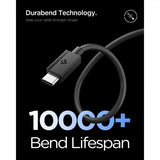 Spigen Essential USB-C–USB-C 60W 2m -kaapeli, musta