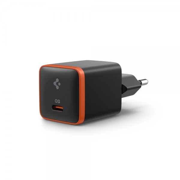 Spigen Essential -laturi, 30 W, USB-C, oranssi/musta