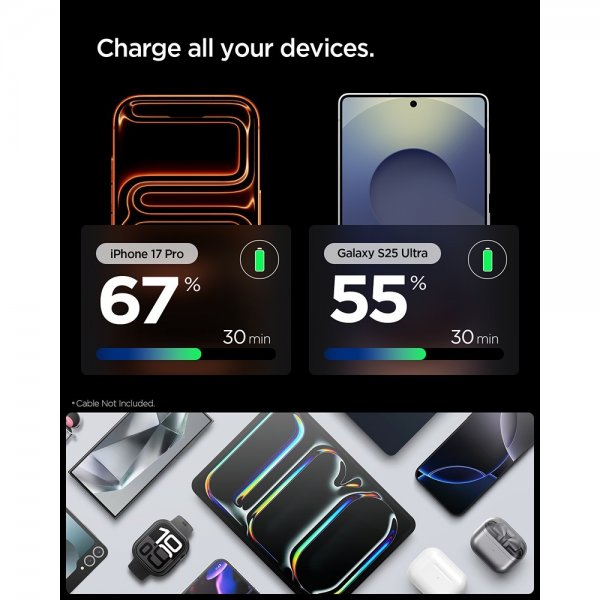 Spigen Essential -laturi 30W USB-C Musta