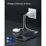 Spigen Essential -laturi, 35 W, 1xUSB-C, 1xUSB-A, valkoinen
