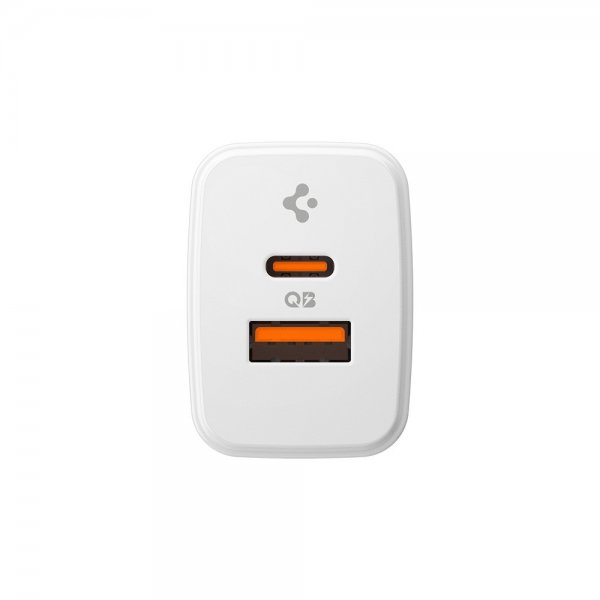 Spigen Essential laturi USB-C/USB-A 20W Valkoinen